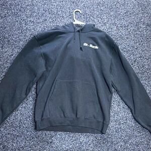 OKLAMA Men's Black Pullover Hooded Fleece Hoodie L The Big Steppers Mr. Morale